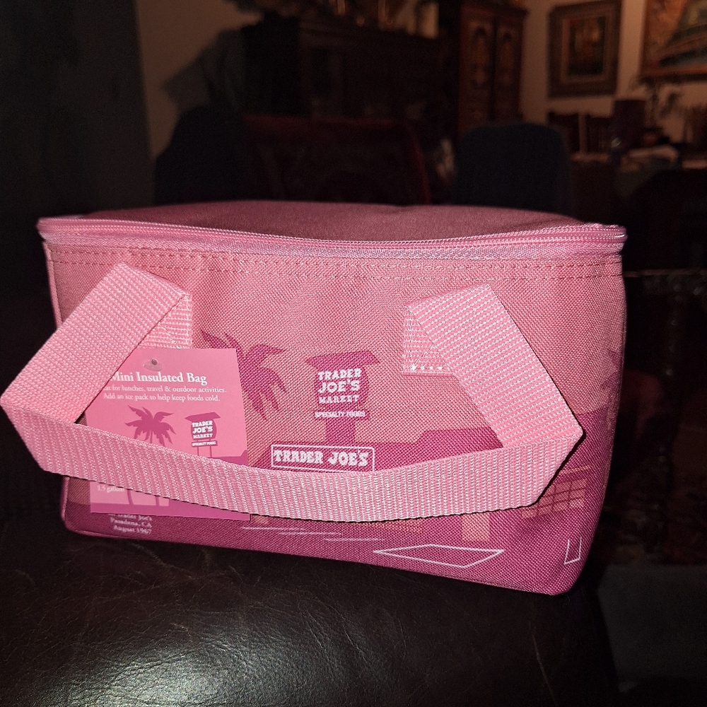 Trader Joe's Pink Insulated mini lunch Bag